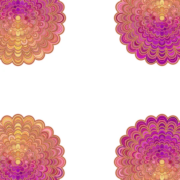 Abstract digital flower mandala art background - vector circular graphic design