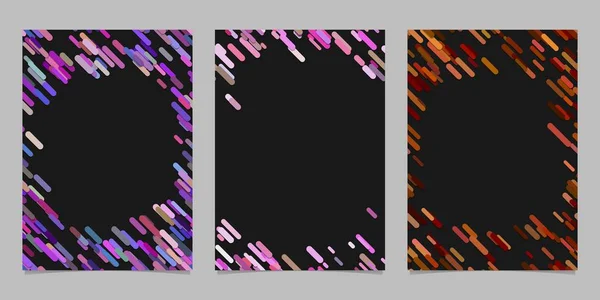 Conjunto de plantillas de folleto abstracto con rayas diagonales de colores — Vector de stock