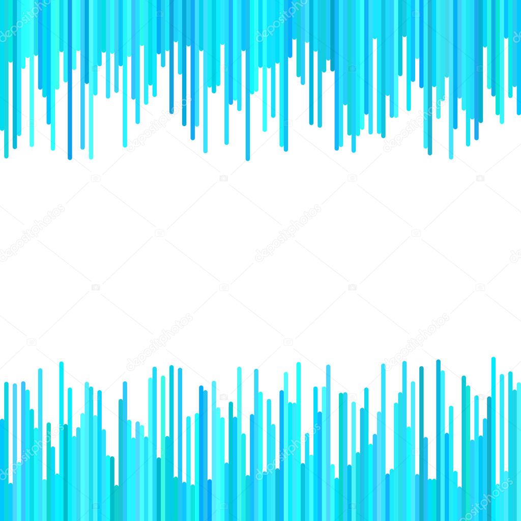 Modern background from rounded vertical line pattern in light blue tones - vector graphic