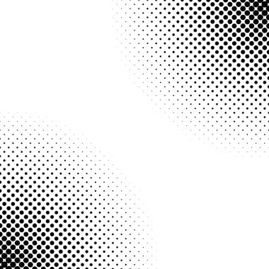 Tek renkli soyut yarı ton nokta desen arka plan - vektör grafiği daireler