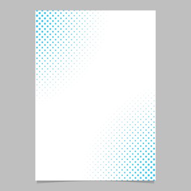 Yarı ton nokta deseni flyer şablonu - vektör broşürü arka plan grafik tasarım