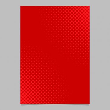 Kırmızı yarı ton nokta deseni flyer şablonu - vektör broşürü arka plan tasarımı