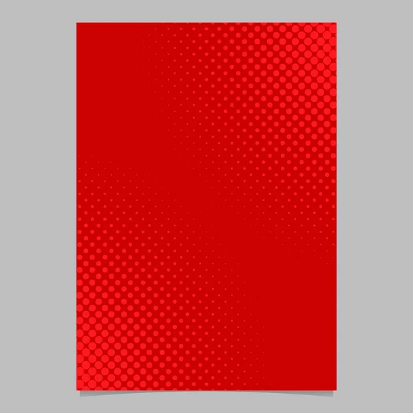 Red halftone dot pattern flyer template - vector brochure background design — Stock Vector