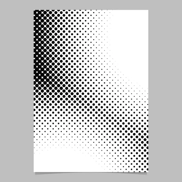 Geometrical halftone circle pattern background flyer design — Stock Vector