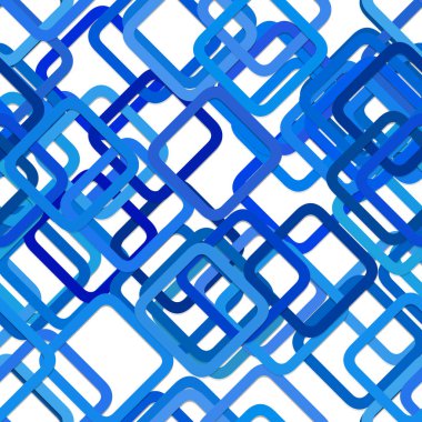 Yinelenen kare arka plan deseni - vektör grafik tasarım gölge efektli mavi tonları çapraz kareler