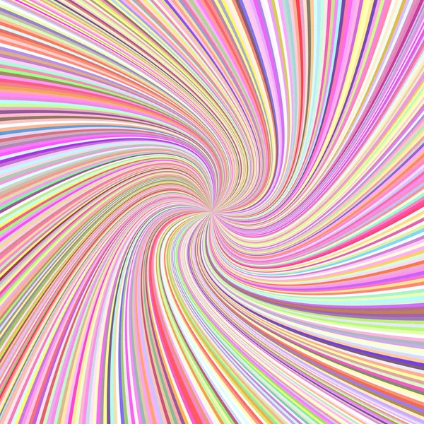 Fond spirale géométrique - conception graphique vectorielle à partir de rayons tordus dans des tons colorés — Image vectorielle