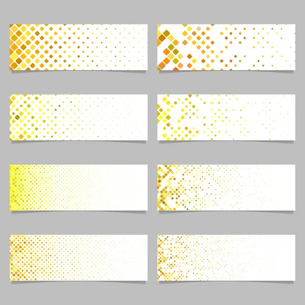 Set di modelli di banner diagonali quadrati geometrici — Vettoriale Stock