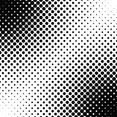 Soyut geometrik yarı ton nokta desen arka plan - tek renkli vektör grafik tasarım