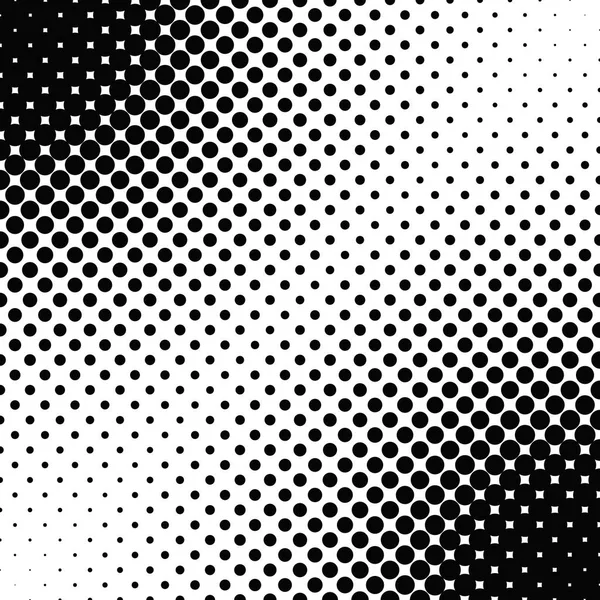 Abstract geometric halftone dot pattern background - monochrome vector graphic design — Stock Vector