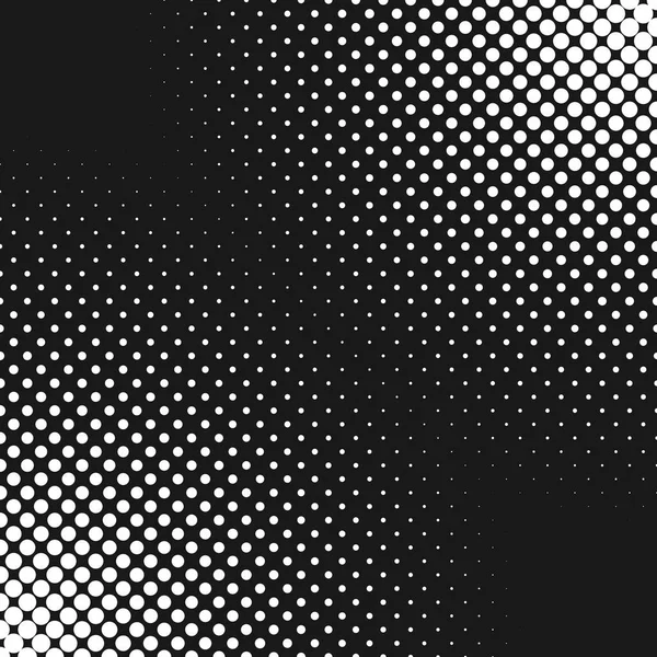 Fondo de patrón de punto medio tono abstracto - diseño gráfico vectorial monocromático de círculos — Vector de stock