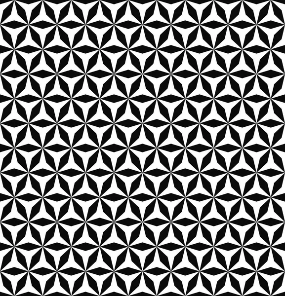 Varrat nélküli fekete-fehér hatszögletű minta — Stock Vector