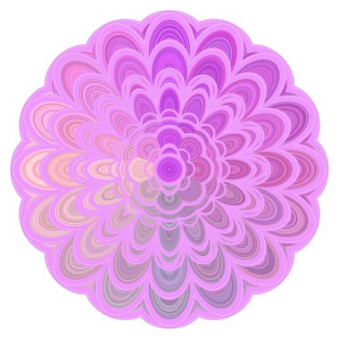 Renkli soyut çiçek mandala resim - vektör dijital tasarım