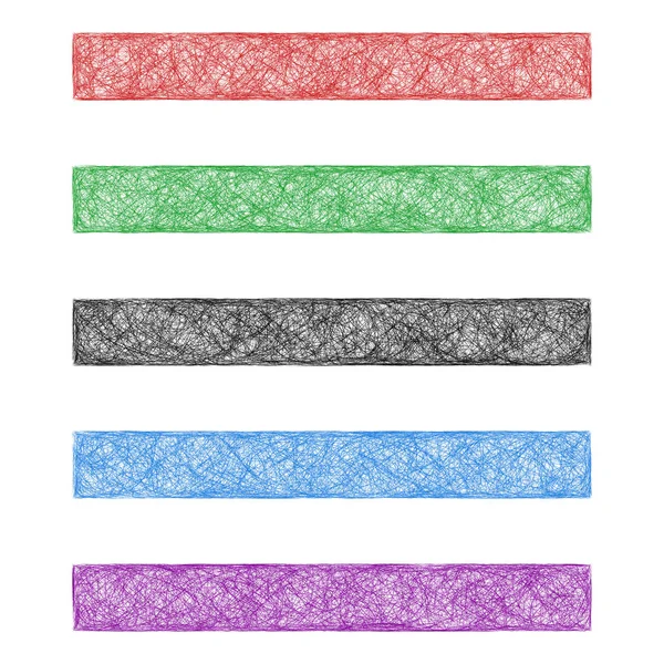 Colored sketch web banner background set — Stock Vector