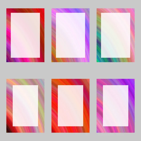 Colorful abstract digital art brochure frame set — Stock Vector