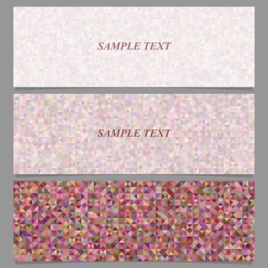 Soyut üçgen mozaik afiş arka plan ayarlamak