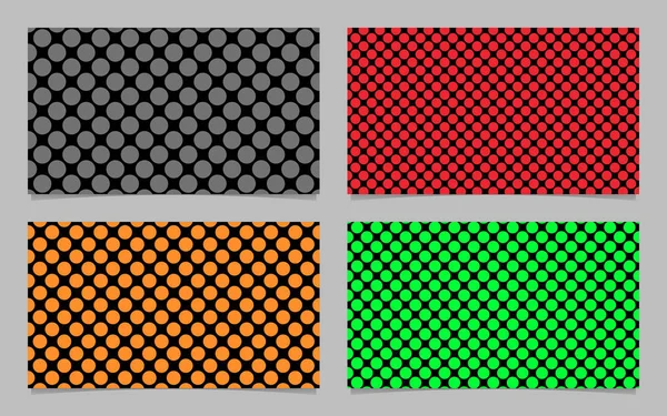 Conjunto de plantillas de fondo de tarjeta de visita con puntos modernos - diseño de tarjetas de identificación vectorial con círculos de colores — Archivo Imágenes Vectoriales