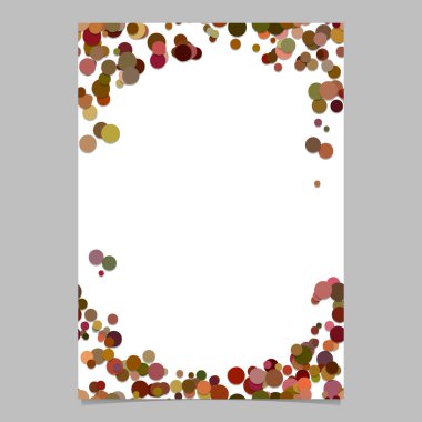 Geometrik kaotik nokta deseni sayfa arka plan şablonu - boş broşür sınır grafiği daireler