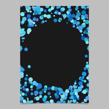 Modern rastgele nokta deseni broşür kapak şablonu - trendy boş sayfa kenarlığı örnek ışık mavi noktalar