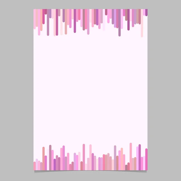 Flyer-Vorlage aus vertikalen Streifen in rosa Tönen - Vektorplakat-Illustration — Stockvektor