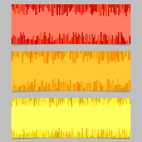 Χρώμα banner πρότυπο σχέδιο σετ - οριζόντια διανυσματικού γραφικού από κάθετες γραμμές — Διανυσματικό Αρχείο