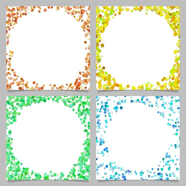 Круглый набор для оформления фона с точками — стоковый вектор