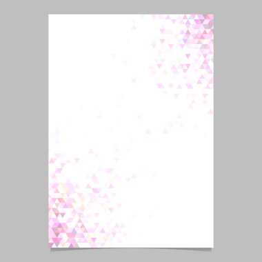 Soyut üçgen broşür şablonu - poligonal ileti örneği tasarım