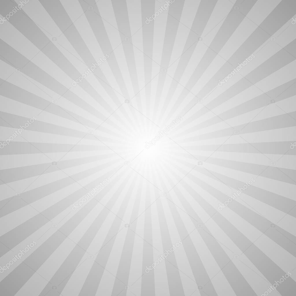 Retro abstract sun ray background - vector graphic design with radial rays