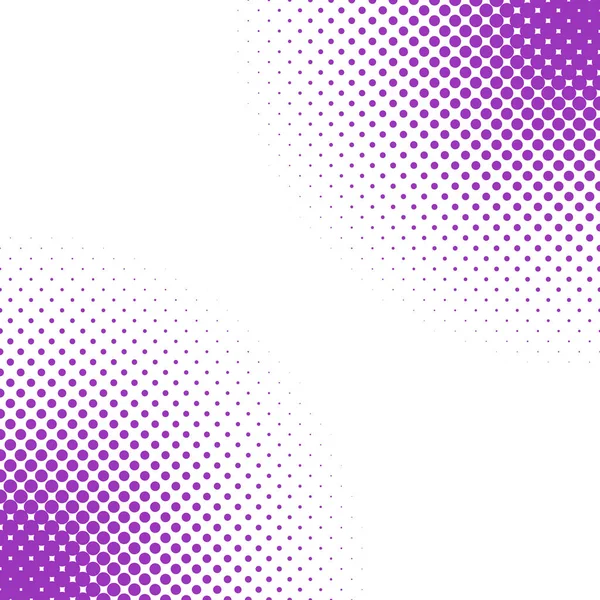 不同尺寸紫色圆圈的几何半色调点图案背景 — 图库矢量图片