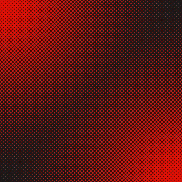 Retro półtonów dot wzór tła - streszczenie wektor grafika z okręgi w kolorze czerwonym — Wektor stockowy