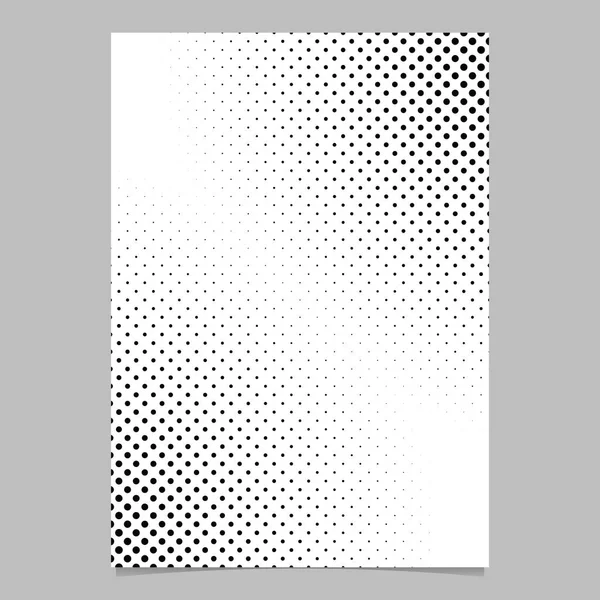 Monocromático abstrato meio tom ponto padrão brochura fundo - gráfico de papelaria vetorial — Vetor de Stock