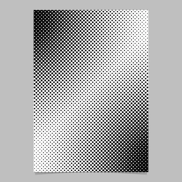 Plantilla de folleto de patrón de punto de medio tono monocromo - fondo de folleto vectorial — Vector de stock
