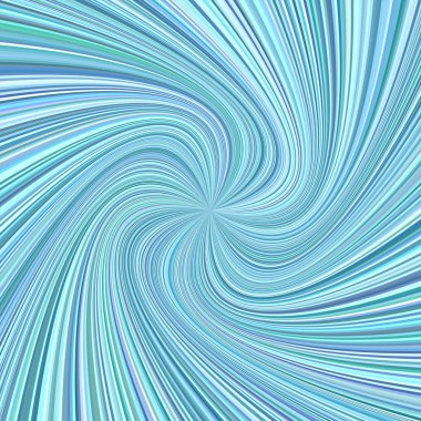Geometrik sarmal arka plan - ışınları mavi tonlarda dönen üzerinden vektör tasarımı