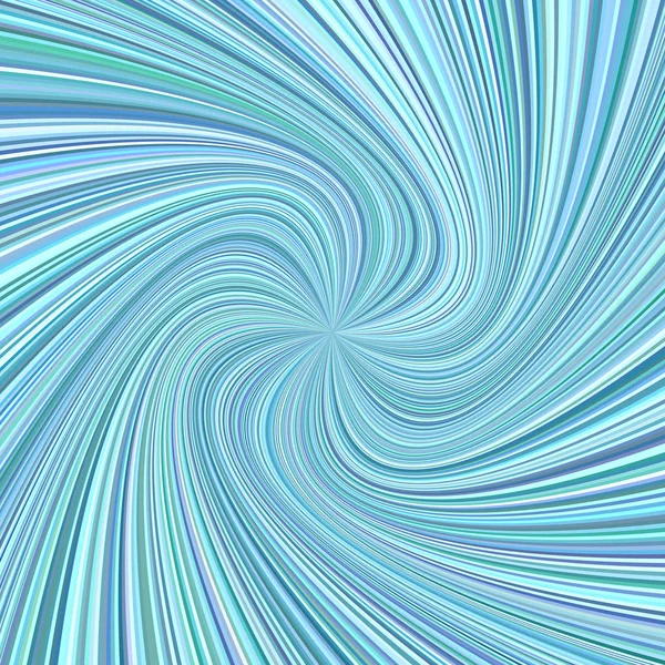 Geometrischer Spiralhintergrund - Vektor-Design aus rotierenden Strahlen in Cyan-Tönen — Stockvektor