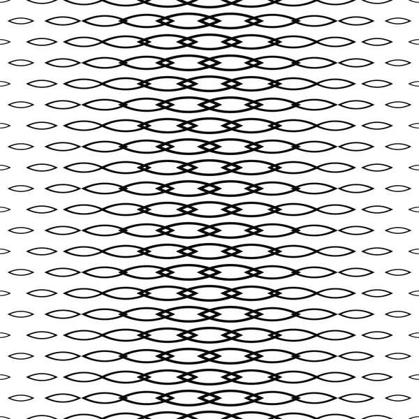 Abstract monochrome curved shape pattern design — Stock Vector