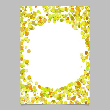 Geometrik kaotik nokta deseni sayfa arka plan şablonu - vektör boş broşür sınır grafiği