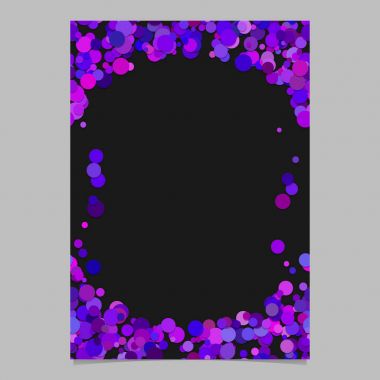 Renk soyut rastgele nokta desen kartı arka plan şablonu - vektör boş ileti örneği sınır tasarlamak daireler ile