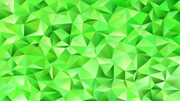 Fondo de patrón de triángulo caótico abstracto geométrico verde - diseño gráfico vectorial mosaico — Vector de stock