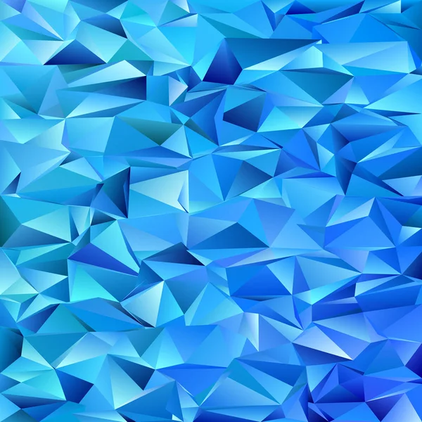 Синий абстрактный мозаичный хаотический треугольник фон - геометрический векторный график из треугольной плитки — стоковый вектор