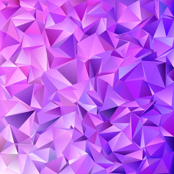 Fondo de mosaico de azulejo de triángulo abstracto - diseño vectorial de triángulos en tonos púrpura — Vector de stock