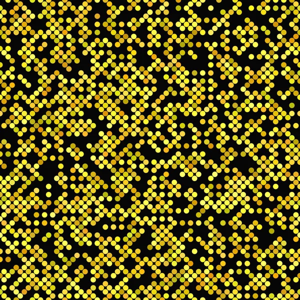 Gula sömlös dot mönster bakgrund - vektor design — Stock vektor