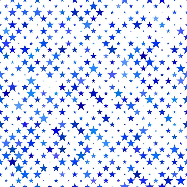 Blue seamless star pattern background - vector design — Stock Vector