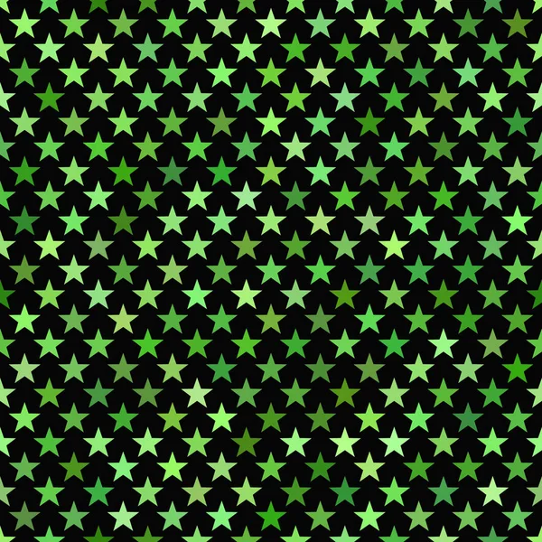 Green seamless pentagram star pattern background — Stock Vector