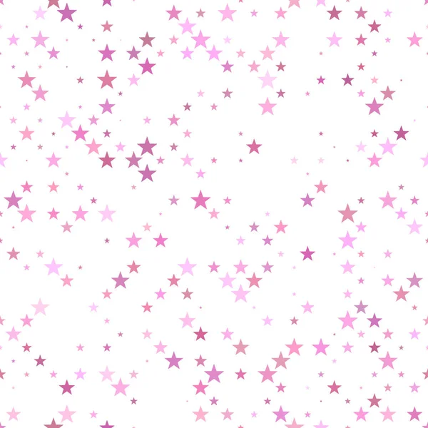 ピンクのシームレスな星柄背景 - ベクター デザイン — ストックベクタ