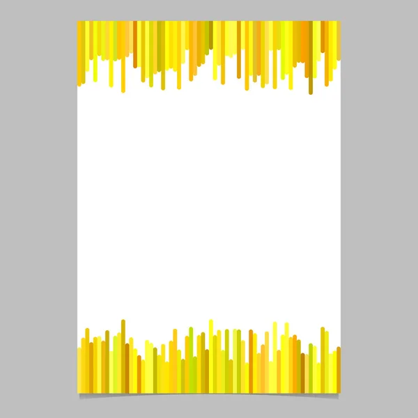 Brožura šablona od svislé pruhy v tónech žluté - prázdný vektor dokumentu návrhu — Stockový vektor