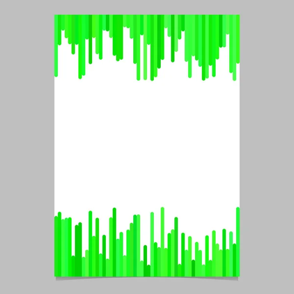 Modèle de flyer à partir de lignes verticales dans les tons verts - conception graphique de fond de page vectorielle — Image vectorielle
