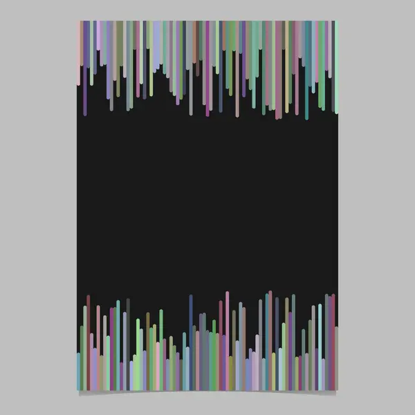 Leere Prospektvorlage aus vertikalen Streifen - Seitengestaltung mit schwarzem Hintergrund — Stockvektor