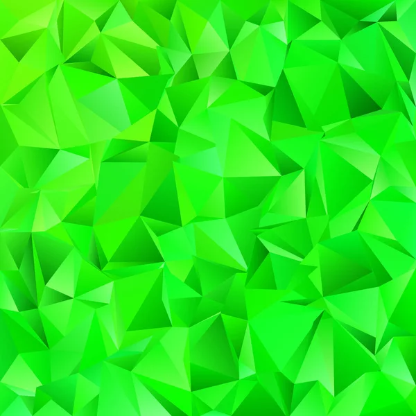 Geométrico abstracto azulejos triángulo de fondo - diseño de mosaico vectorial de triángulos tonificados verdes — Vector de stock