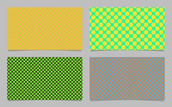 Farbe abstrakt gepunktete Muster Visitenkarte Hintergrund-Set - Vektor-ID-Karte Grafik — Stockvektor