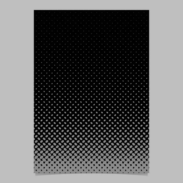 Plantilla de página de patrón de elipse de medio tono abstracto retro - fondo de folleto vectorial — Vector de stock