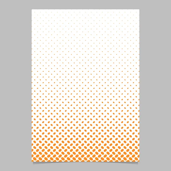 Retro abstract halftone ellipse pattern page template - vector flyer background graphic design — Stock Vector